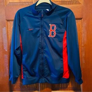 Nike Red Sox Stitched Blue and Red Track Jacket Size M